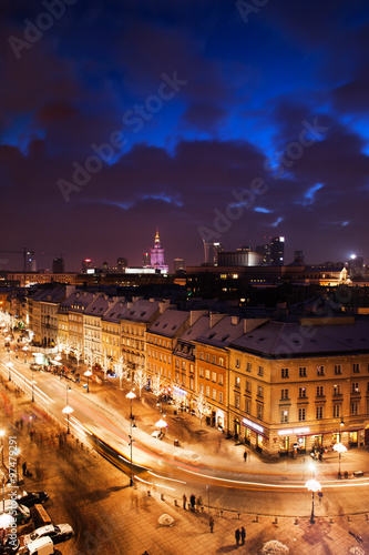 City of Warsaw by Night in Poland #97479291