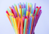 Colorful plastic straws