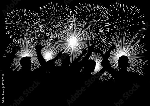 Celebration With Fireworks