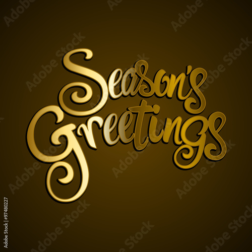 Golden Seasons Greetings Text