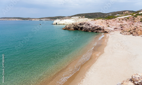 Triades beach  Milos island  Cyclades  Greece