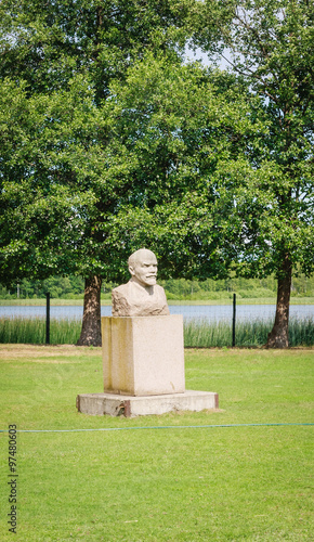 Grutas Park. Bust of Lenin. Lithuania
