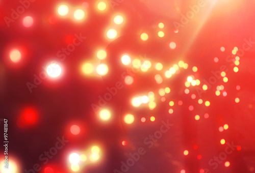 Red Christmas garland blurr...