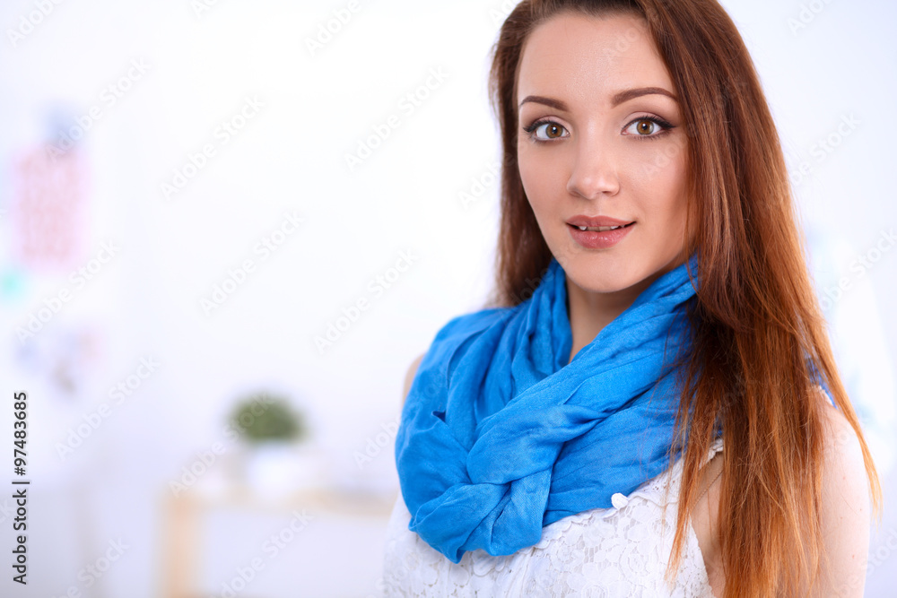 Portrait of attractive female designer in office Portrait of attractive female designer in office