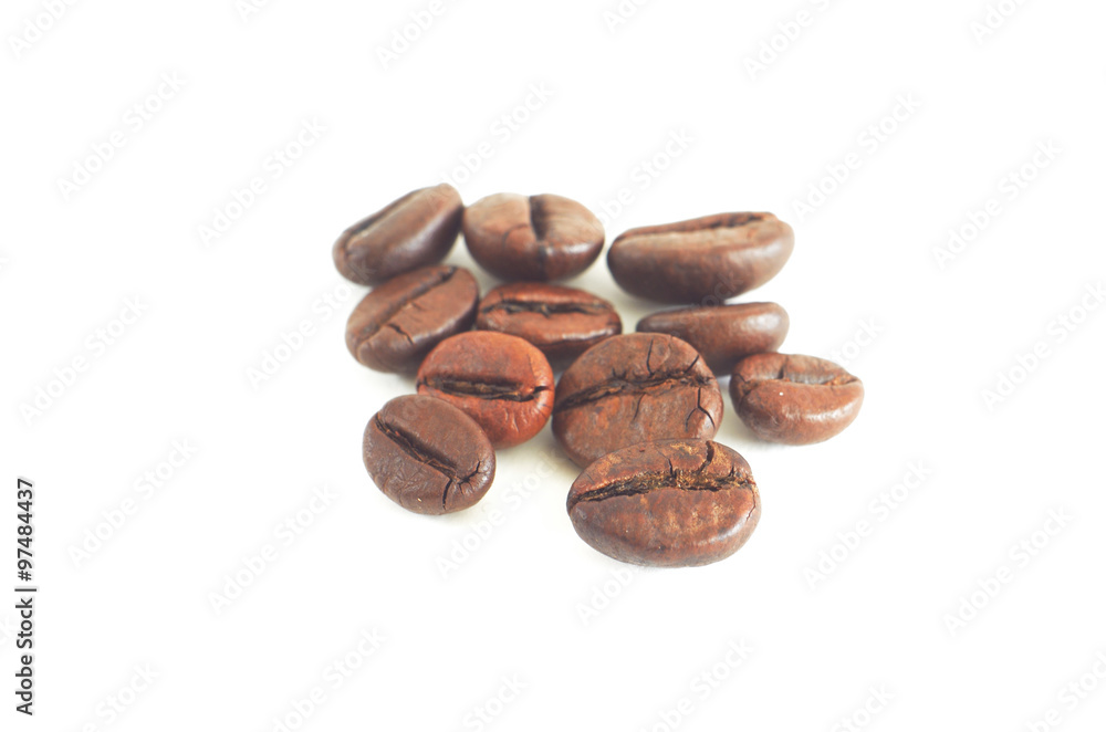 Small heap of coffee beans Small heap of coffee beans
