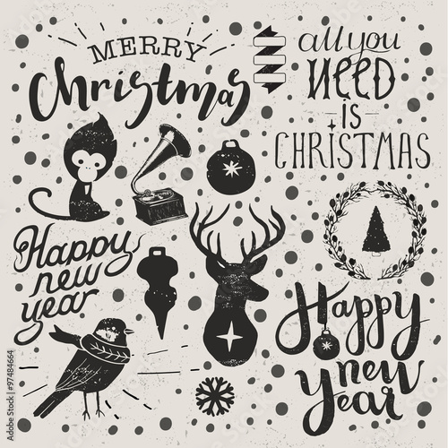 Christmas and new year set