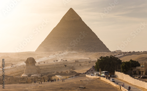 Egypt. Cairo - Giza. General view of pyramids