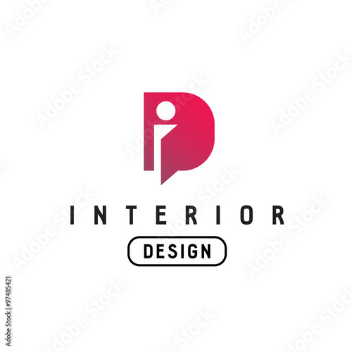 Letter I and D monogram logo. Interior design abbreviation ligat