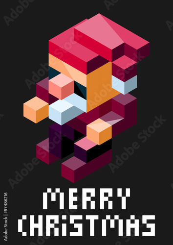 Stylish Christmas card with Santa Claus.
