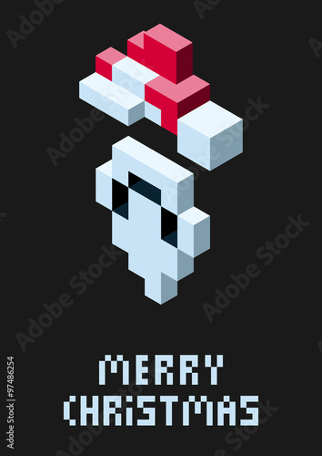 Stylish Christmas card with Santa Claus.