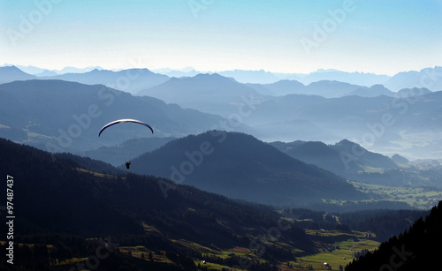 Paraglider in the Bavarian Alpes