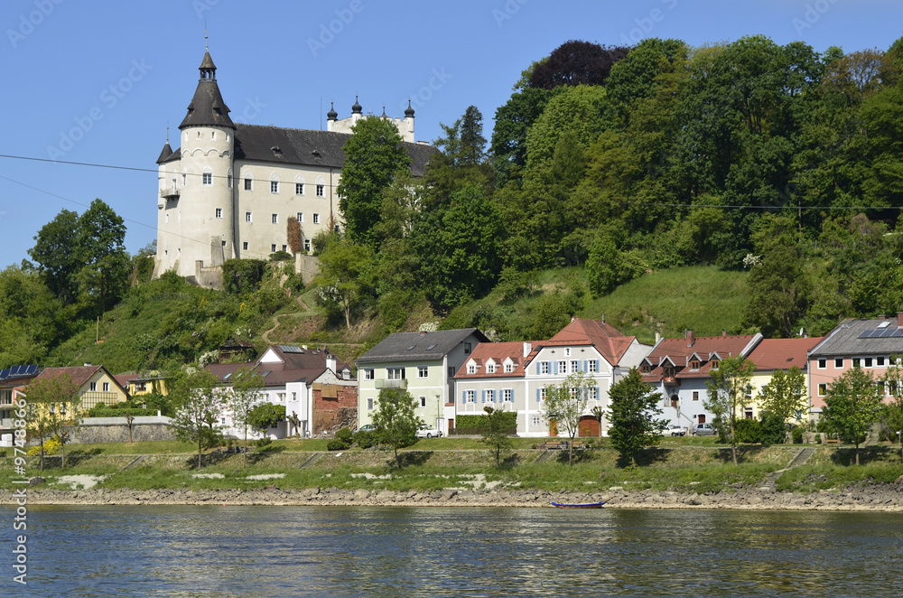 Upper Austria, Ottensheim on Danube river