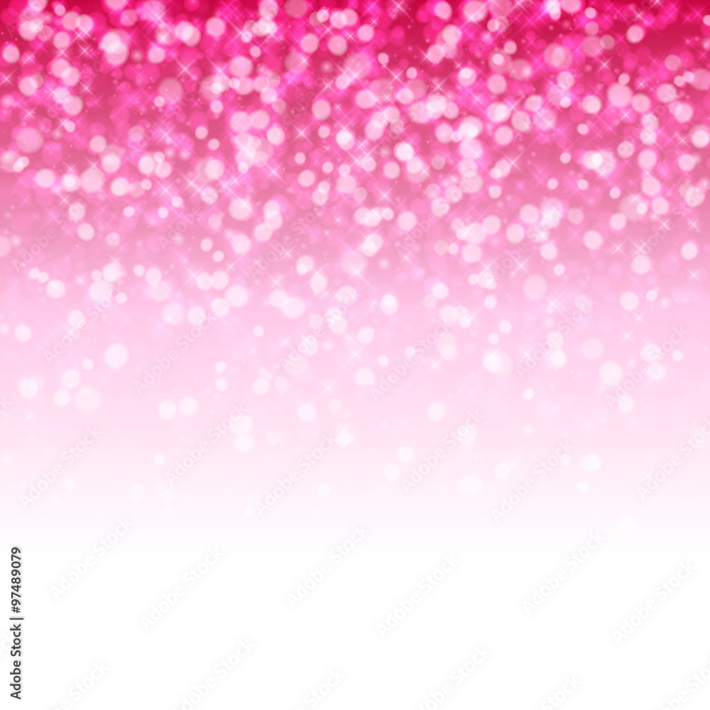 Glitter glow pink sparkles magical background. New year party and christmas design