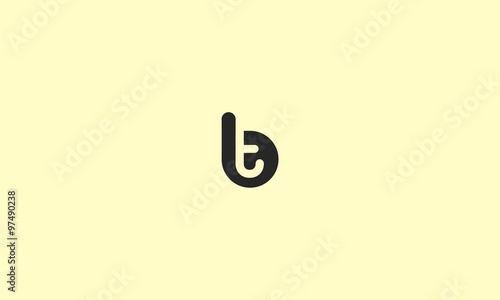 initials letter tb or bt logo template