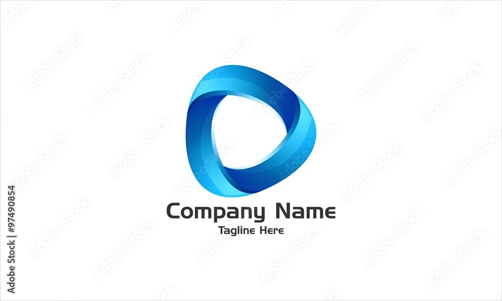 3D Advanced Play Media Button Logo 3D Advanced Play Media Button Logo