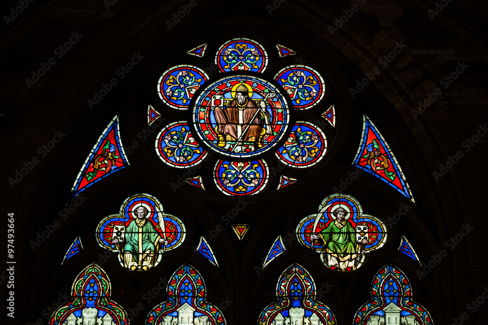 Stained Glass Windows Inside The Treasury Of Notre Dame Cathedral Unesco World Heritage Site Paris France Stock Photo Adobe Stock Stained Glass Windows Inside The Treasury Of Notre Dame Cathedral Unesco World Heritage Site Paris France Stock Photo Adobe Stock