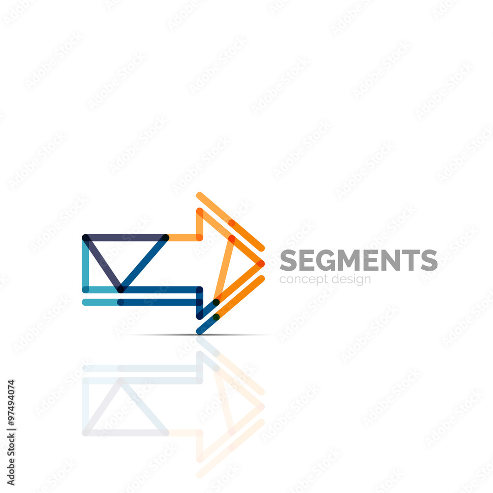 Arrow icon vector logo. Company branding element Arrow icon vector logo. Company branding element