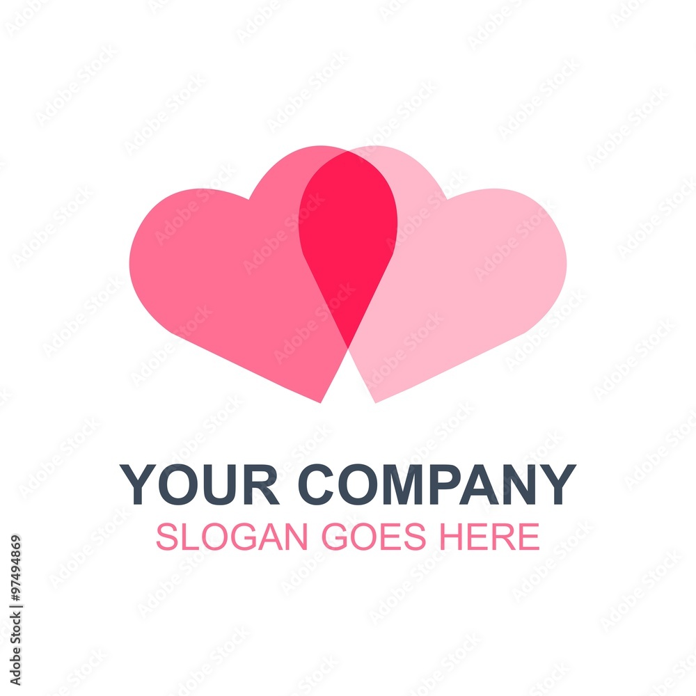 Hearts Love Vector Icon Logo Hearts Love Vector Icon Logo