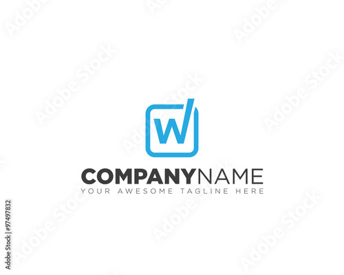 Free Download W letter square logo inspiration - GFXLoad