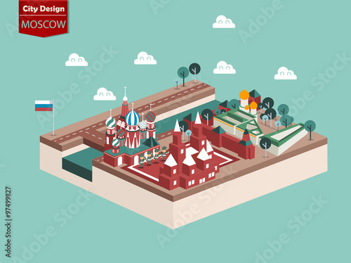 beautiful design vector of moscow russia
