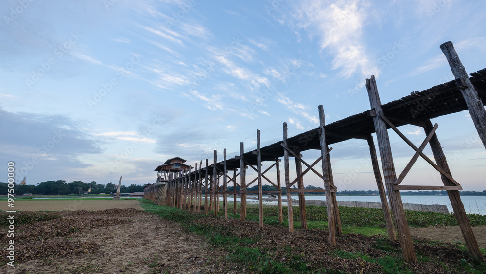 Ubein Bridge, Mandalay, Myanmar (World longest wooden bridge)