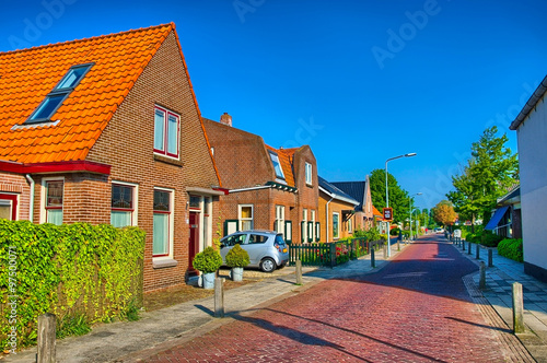 Photography Typical Dutch family houses. Modern architecture in Netherlands,