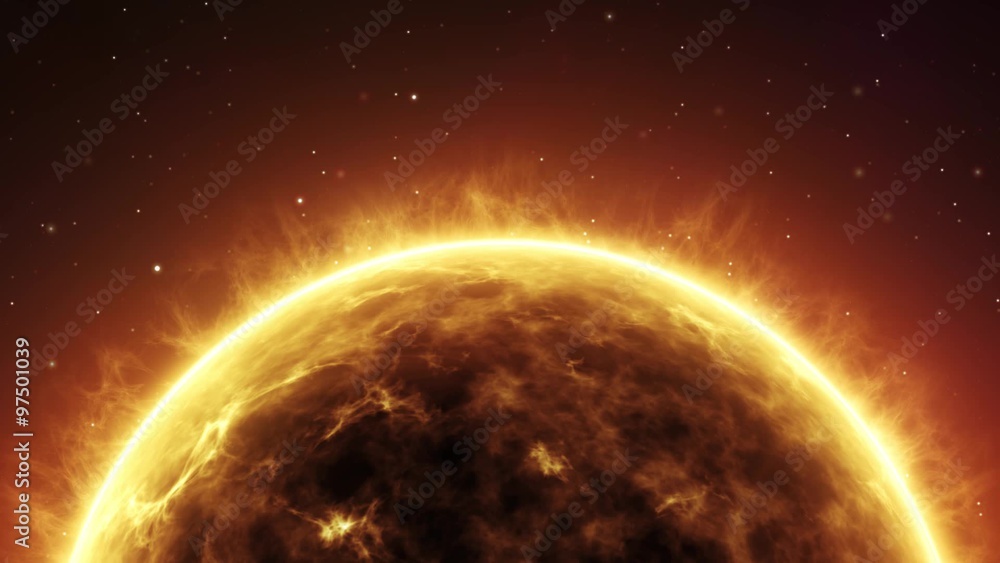 red sun in space with stars red sun in space with stars