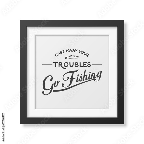 Quote typographical Background in the black frame 
