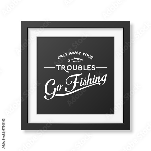 Quote typographical Background in the black frame 