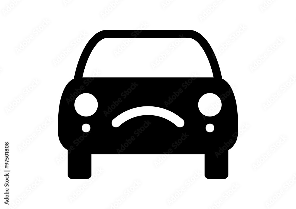 Car vector icon on white background