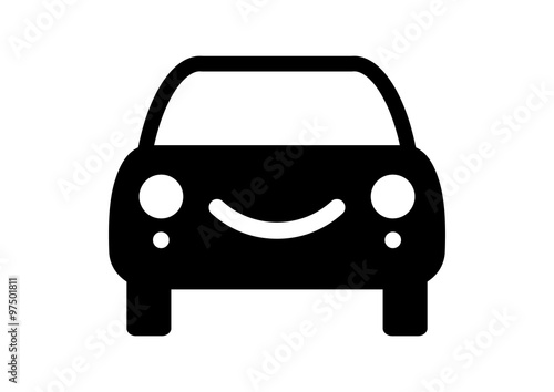 Car vector icon on white background