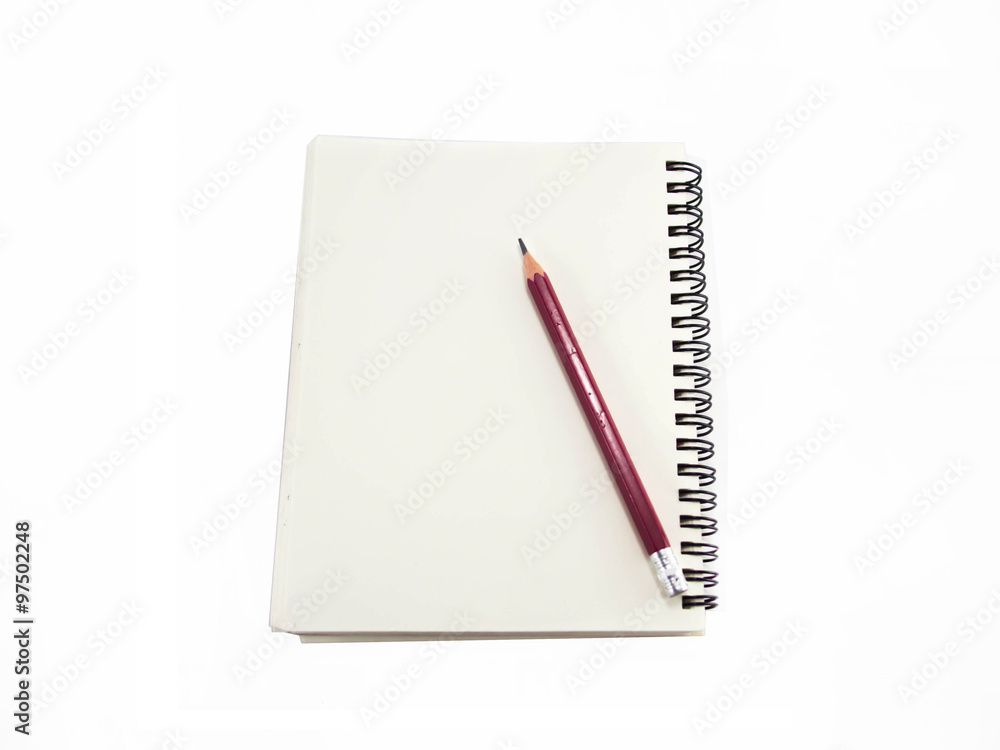 Blank notebook with pencil Blank notebook with pencil
