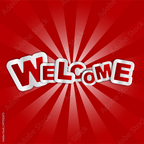 red vector background welcome