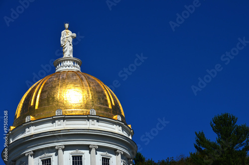 Montpelier Vermont State Capital Gold Dome