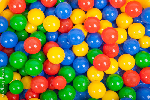 colorful plastic balls on children's playground