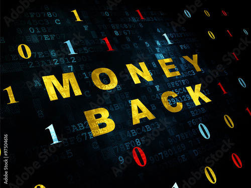 Business concept: Money Back on Digital background