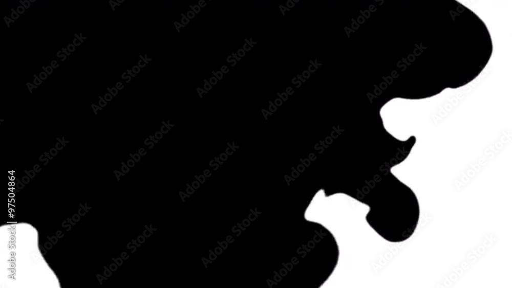 Black ink in water, white to black transition Black ink in water, white to black transition