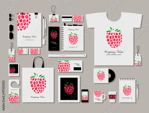 Corporate flat identity mock-up template for your design