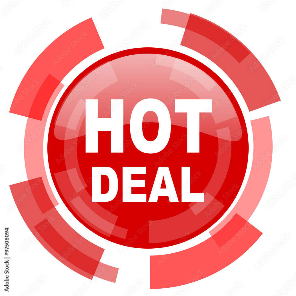 hot deal red glossy web icon hot deal red glossy web icon