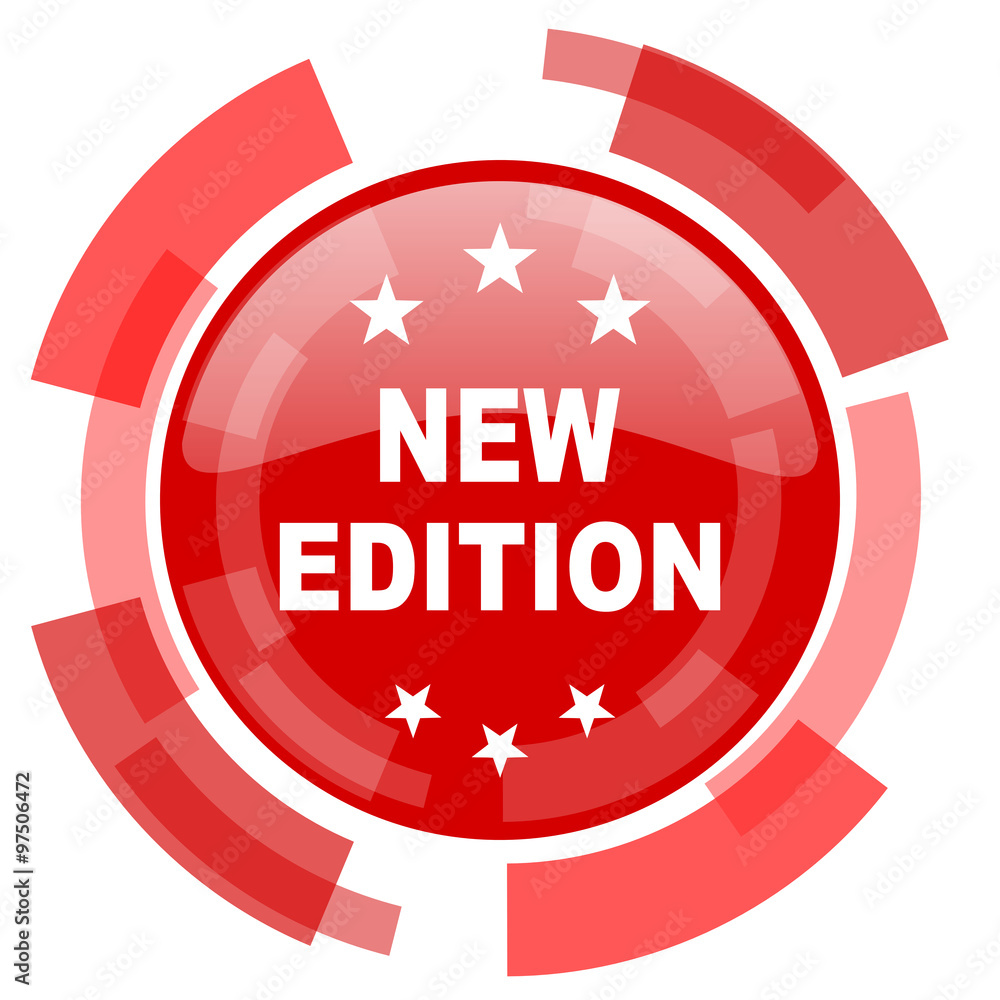 new edition red glossy web icon new edition red glossy web icon