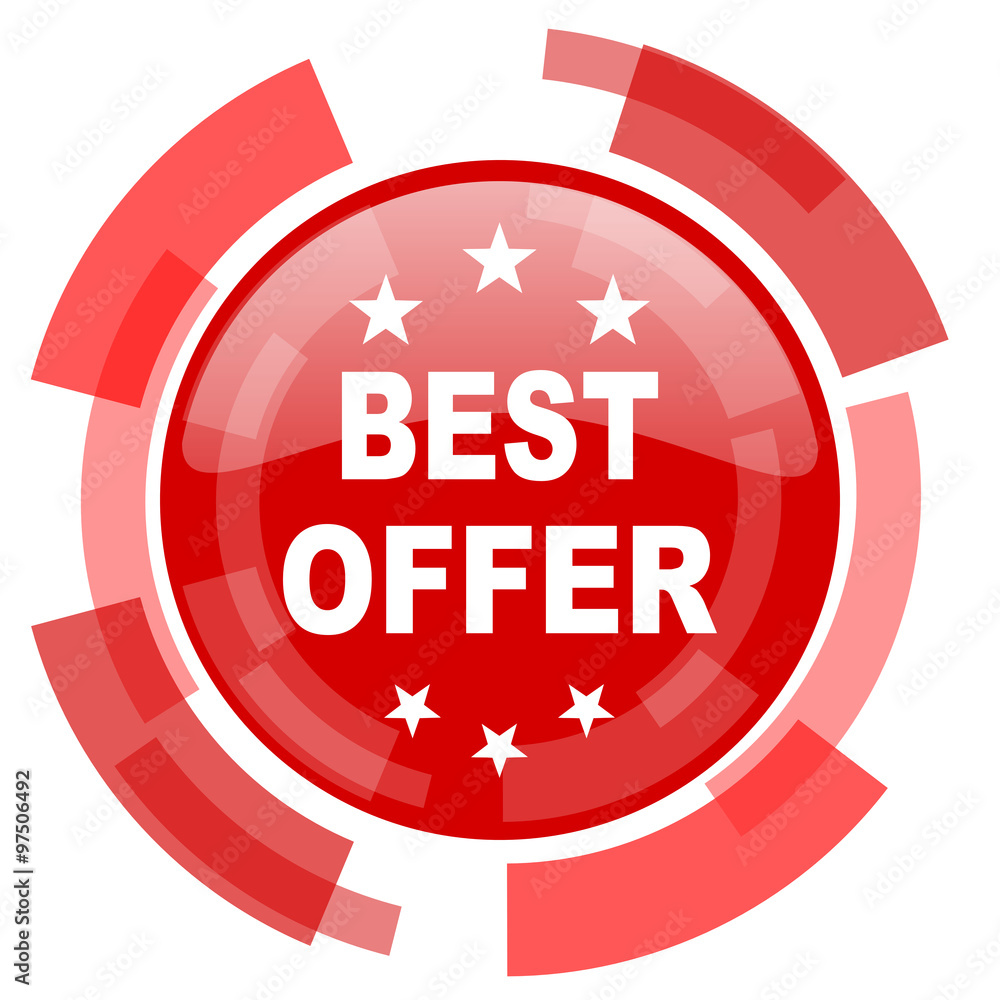 best offer red glossy web icon best offer red glossy web icon