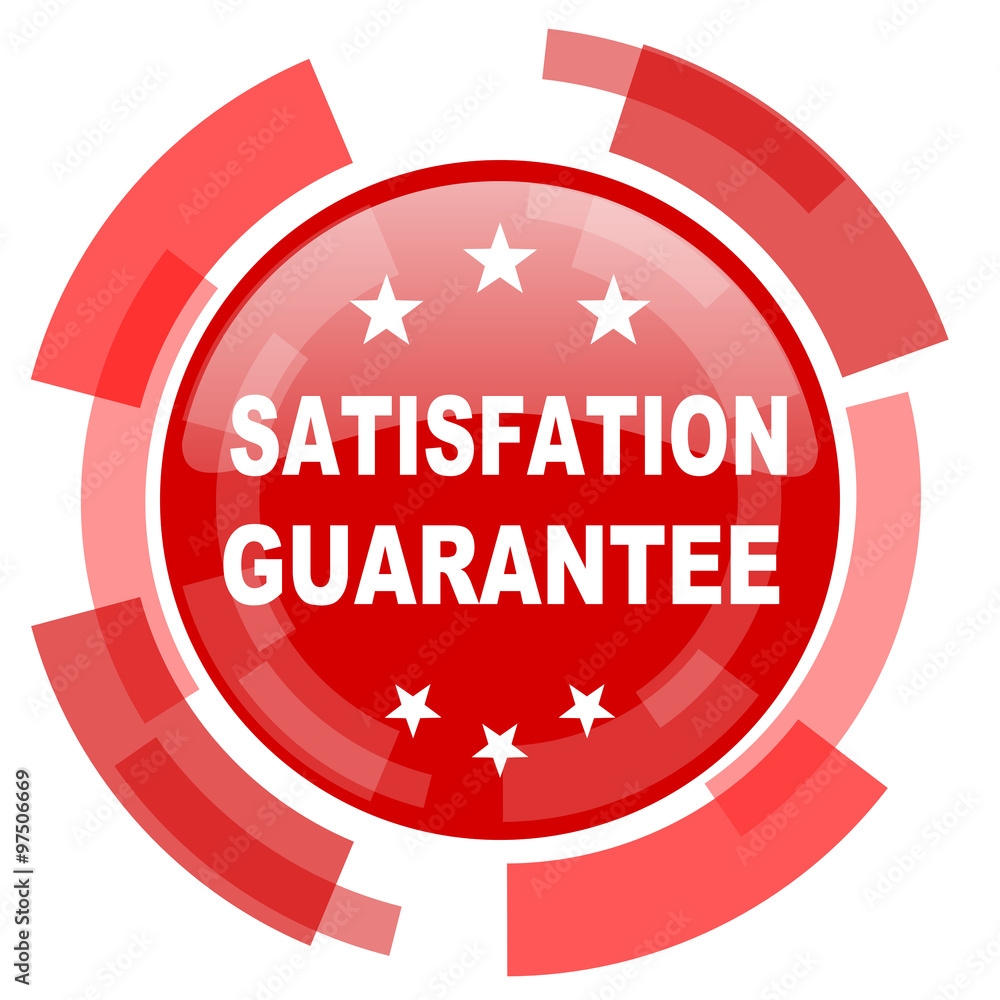 satisfaction guarantee red glossy web icon satisfaction guarantee red glossy web icon