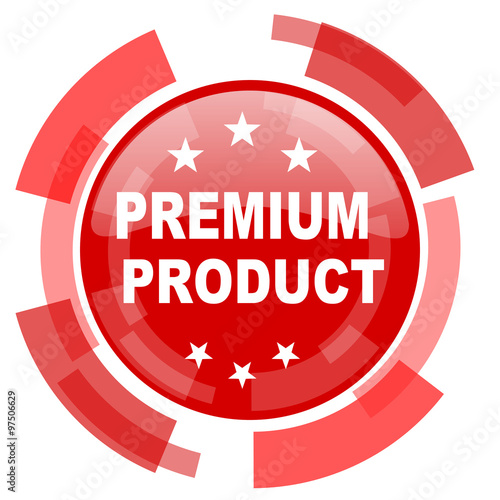 premium product red glossy web icon