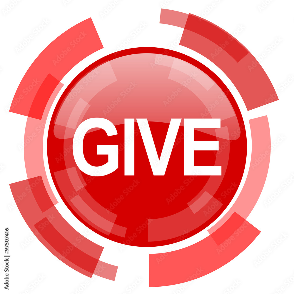 give red glossy web icon give red glossy web icon