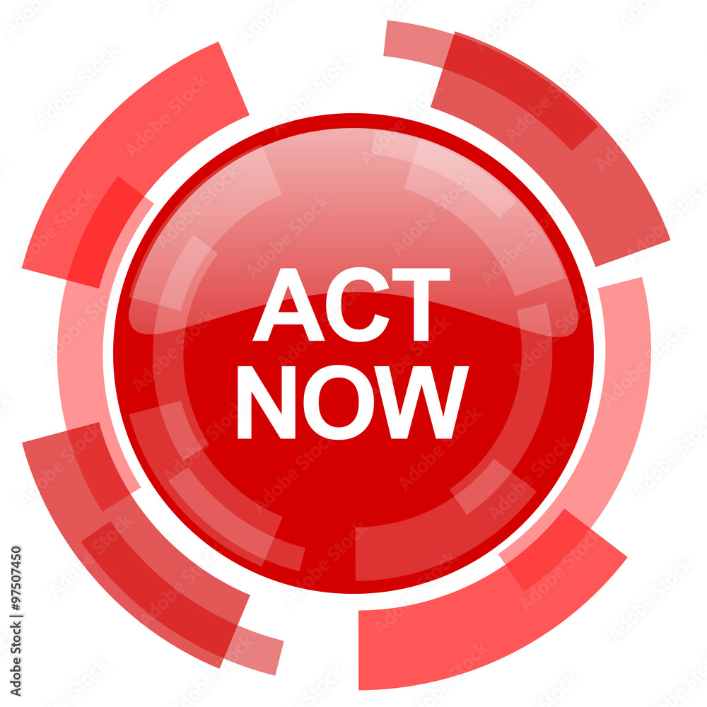 act now red glossy web icon act now red glossy web icon