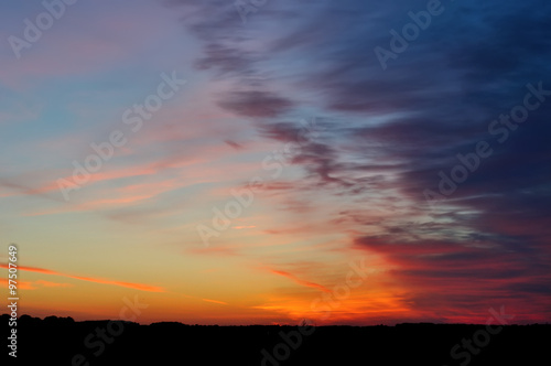 saturated colors of the sky at sunrise © tarasylo
