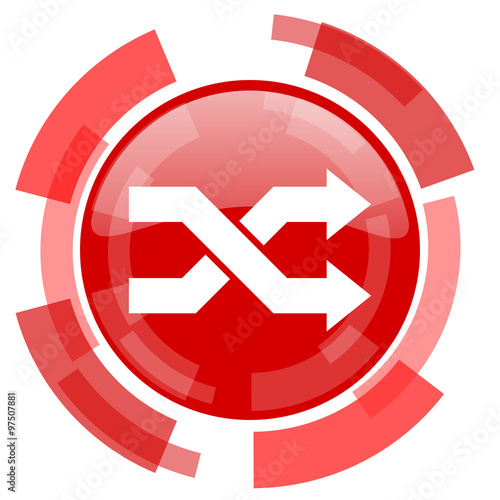 aleatory red glossy web icon