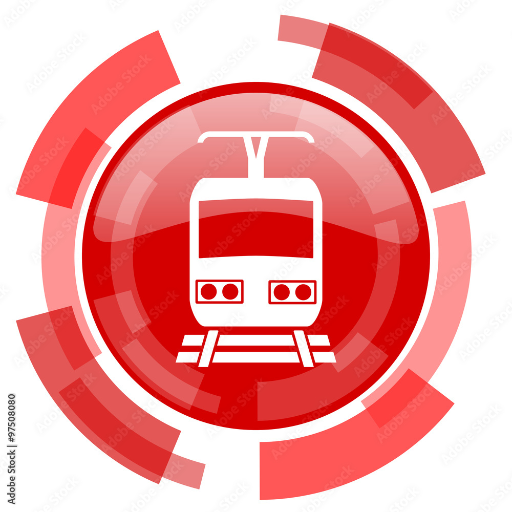 train red glossy web icon train red glossy web icon