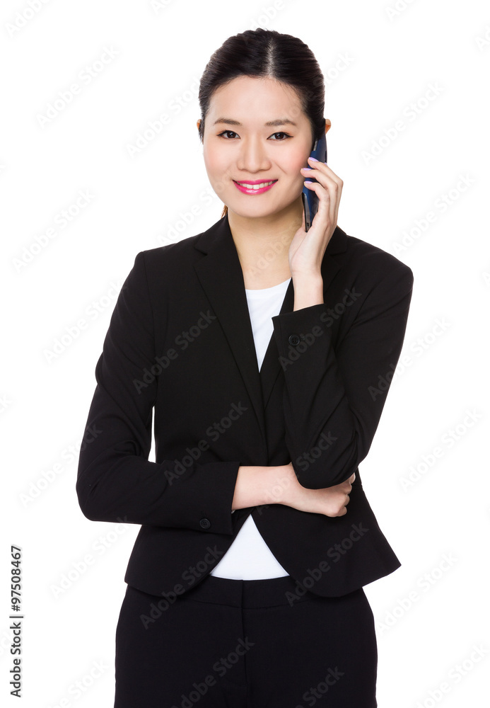 Businesswoman talk to cellphone Businesswoman talk to cellphone