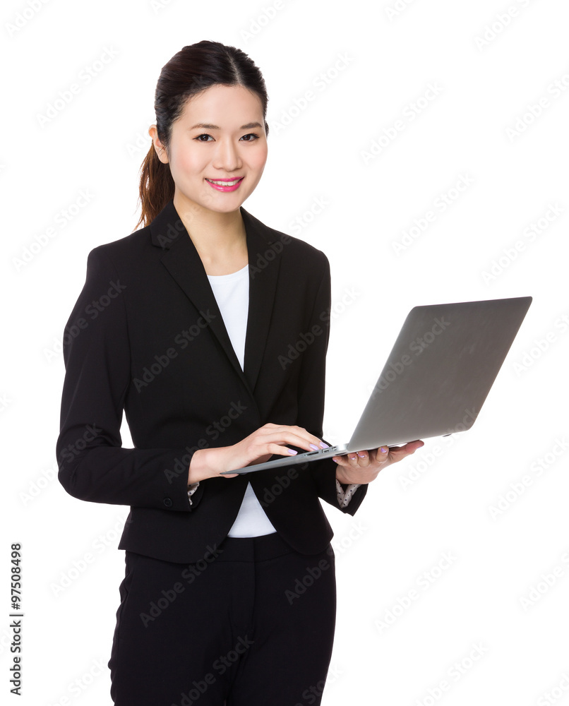 Asian Businesswoman working with laptop computer Asian Businesswoman working with laptop computer